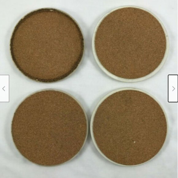 Vtg 4 Australian Marble Coasters A Leon 1988 Down Under Ware Kangaroo Kookaburra - Picture 5 of 7